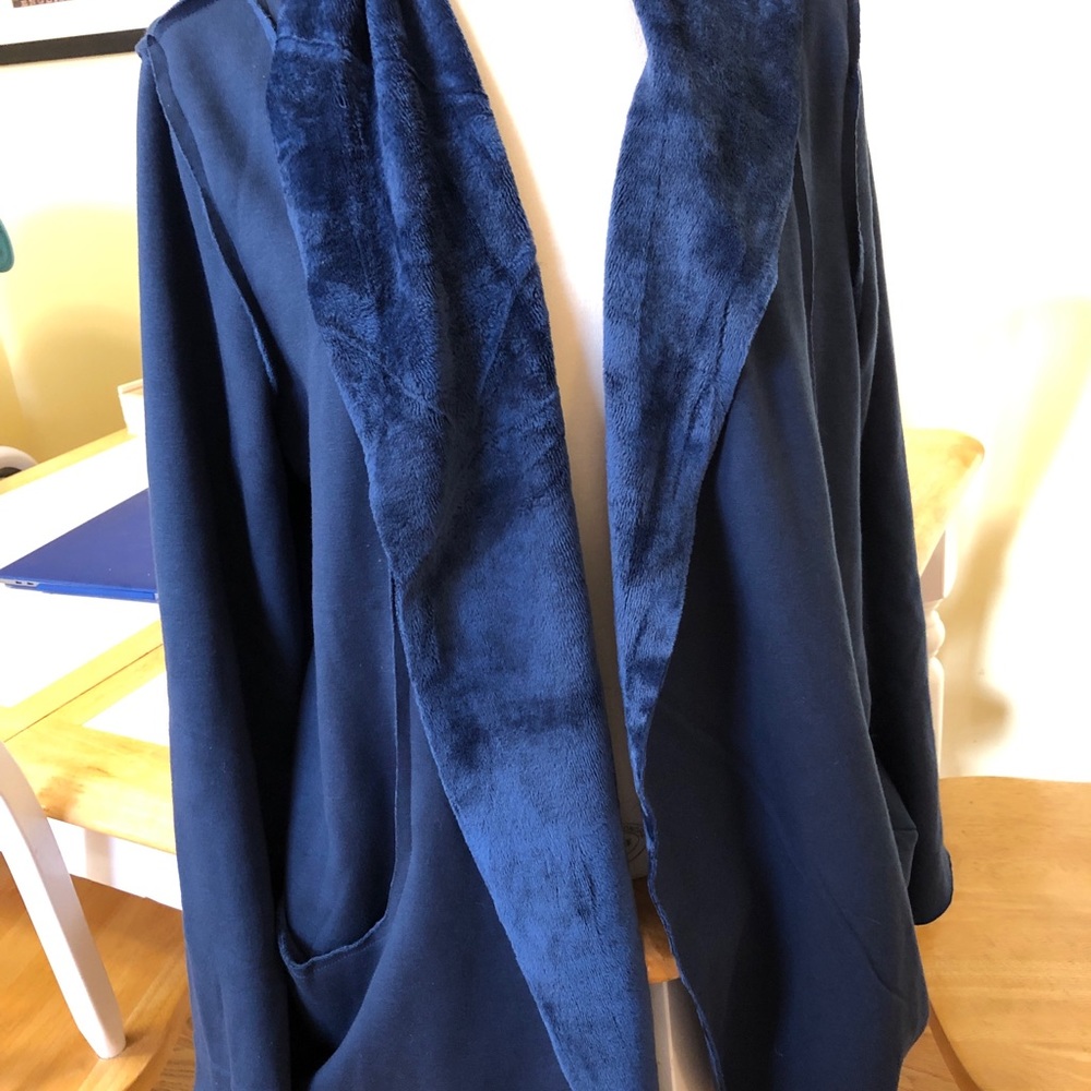 Soft surroundings lined cardigan sweater, L - Picture 2 of 6